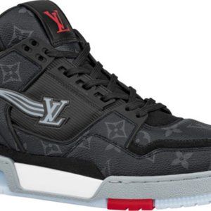LOUIS VUITTON LV Monogram Leather Sneakers Size: 7.5 UK Eclipse Trainers for men